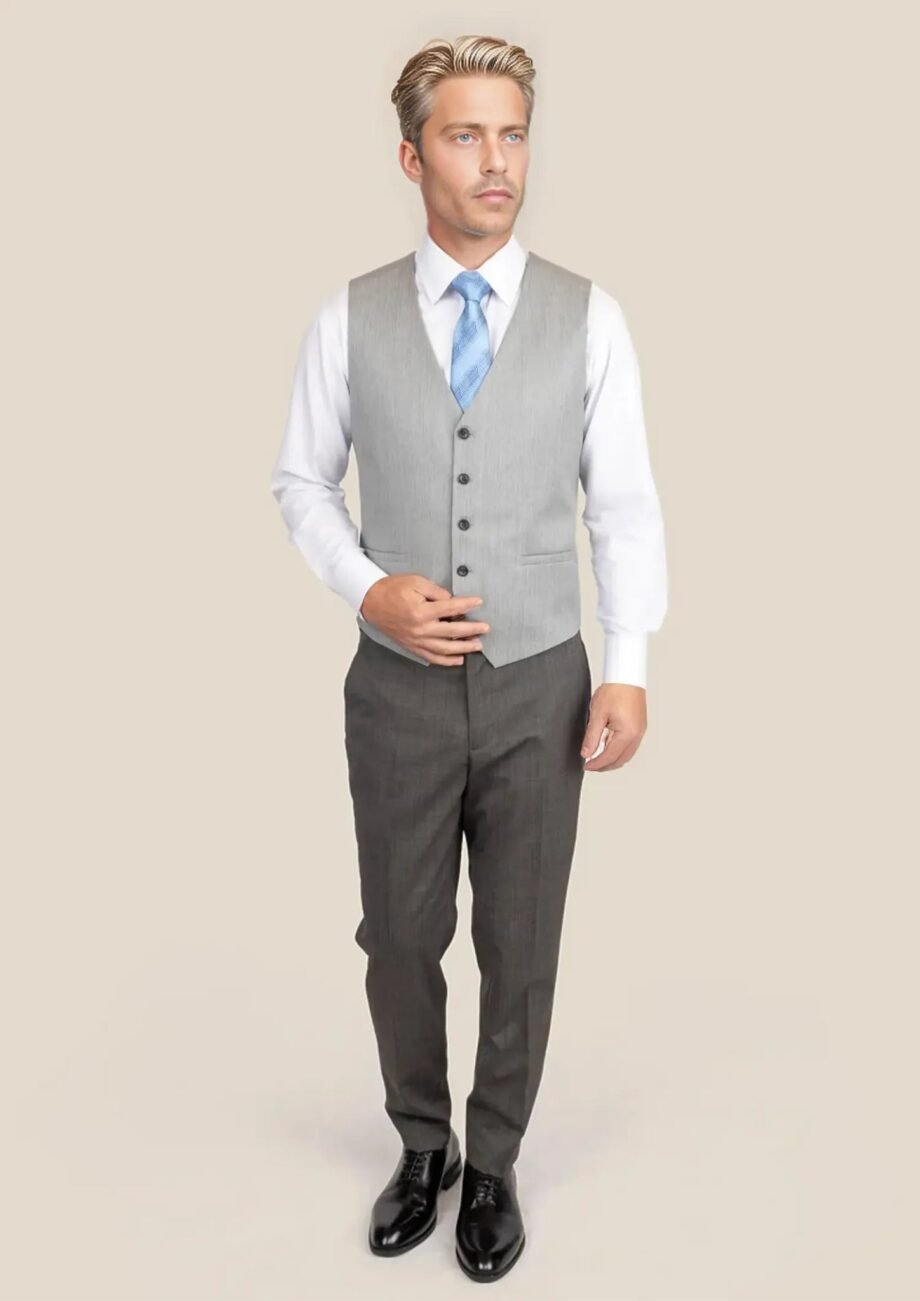 Glacier Grey Twill Vest