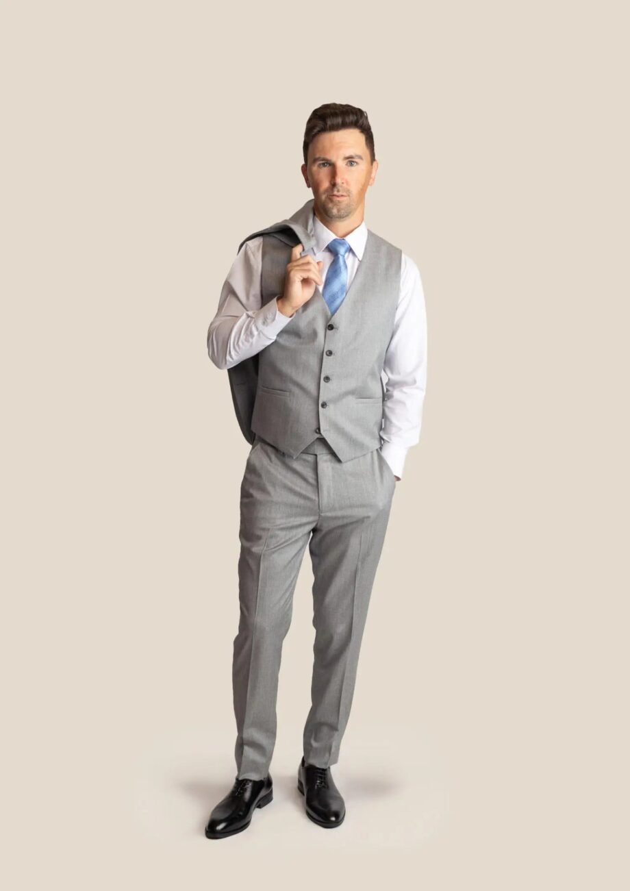 Glacier Grey Twill Vest